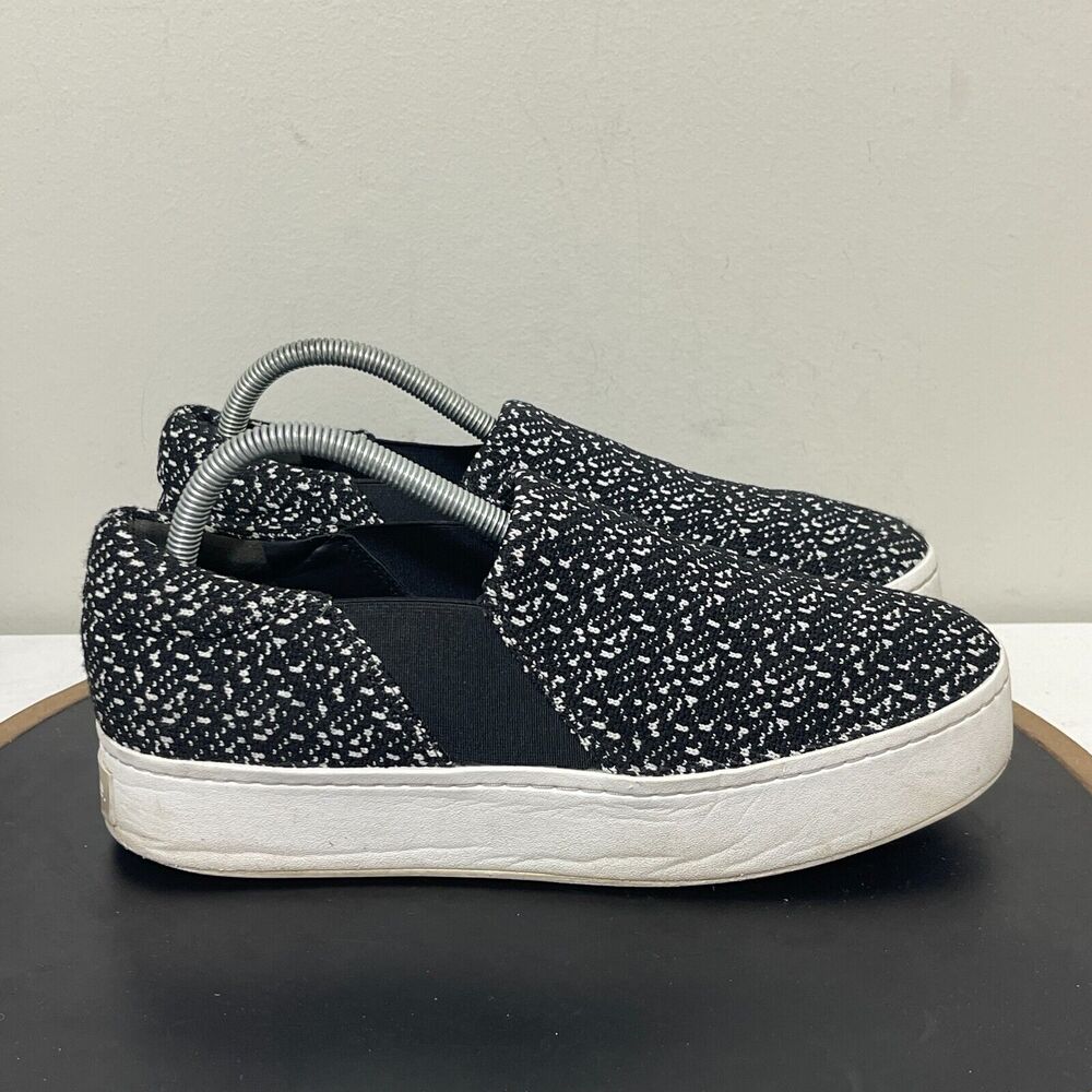 Vince Sneakers Womens US 9.5M EUR 39.5 Blair Slip On Platform Black White‎ Knit